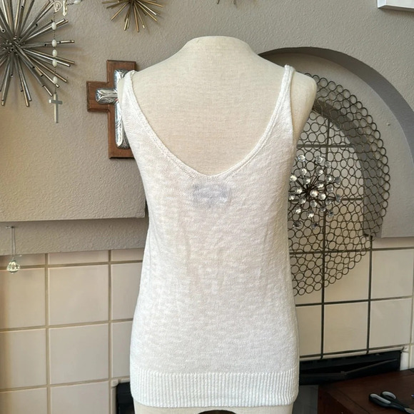 Michael Stars XS Top v neck Chalk white Katrina Soft Retail $108 - Picture 4 of 8